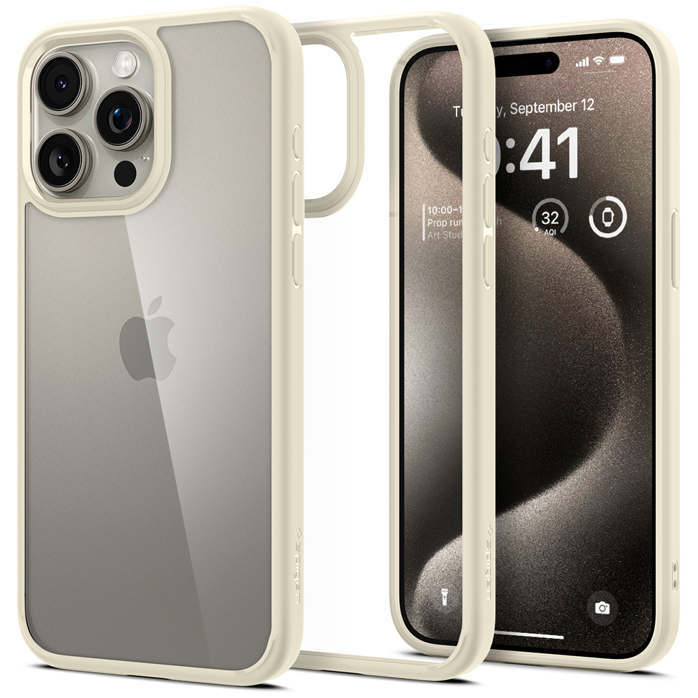 Spigen - Case Ultra Hybrid for iPhone 15 Pro, frost clear