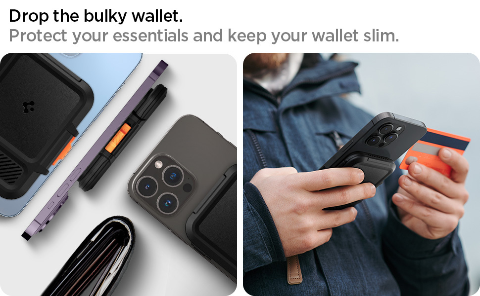 SPIGEN MagSafe Lock Fit Wallet Card Holder (MagFit) for MagSafe Case /  iPhone