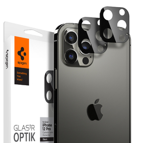 Caseology Lens Protector Compatible with iPhone 12 Pro Max Camera Lens Protector 2 Pack (2020) - Black