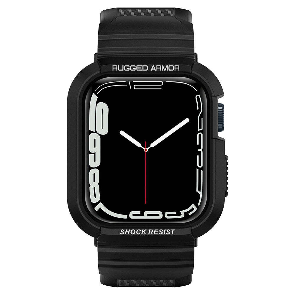  Spigen Rugged Armor Pro Designed for Apple Watch Case with Band  Series 9/8/SE2/7/6/SE/5/4 45mm/44mm - Black : Cell Phones & Accessories