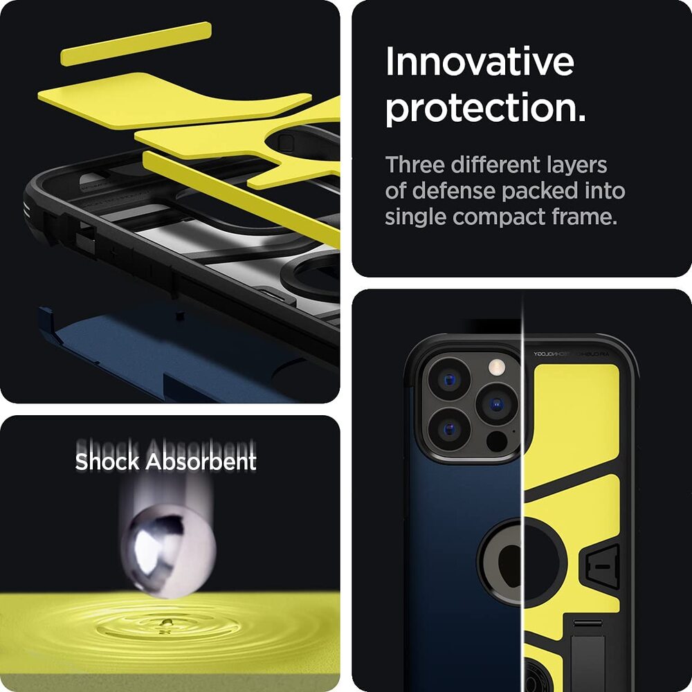 Spigen Tough Armor Designed for iPhone 13 Case (2021) - Midnight Green