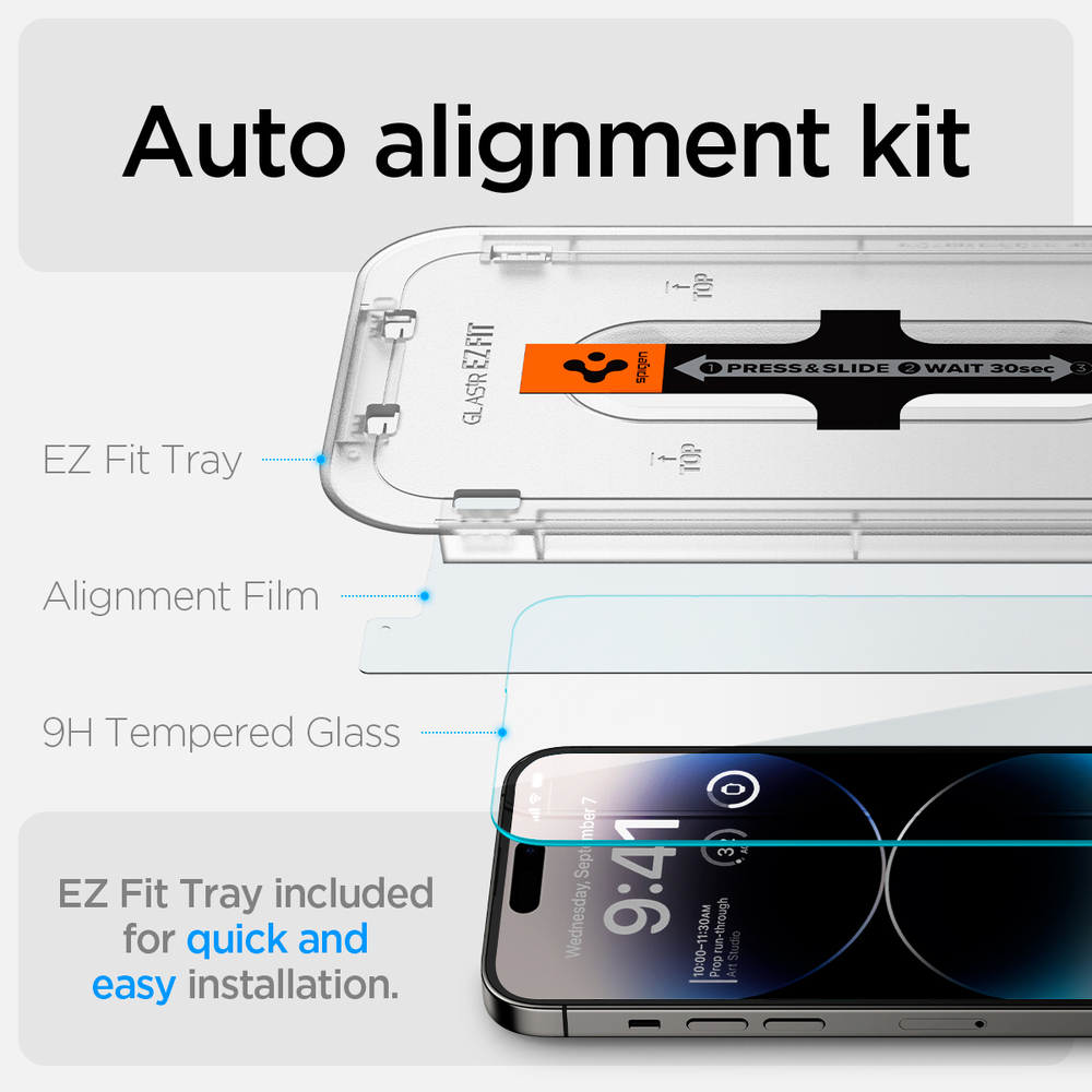 Spigen Tempered Glass Screen Protector [GlasTR EZ FIT] designed for iPhone  15 Pro Max [Case Friendly] - 2 Pack