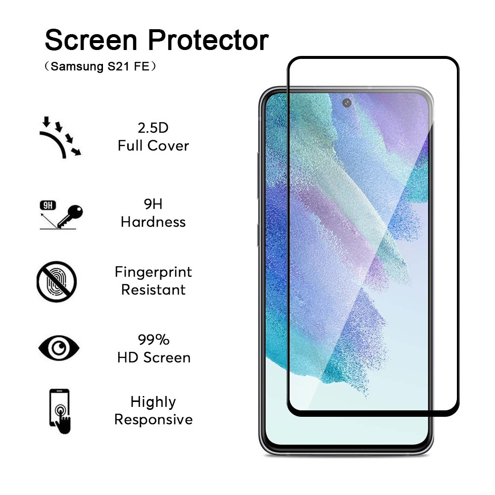 Full Cover Tempered Glass for Galaxy S21 FE 5G