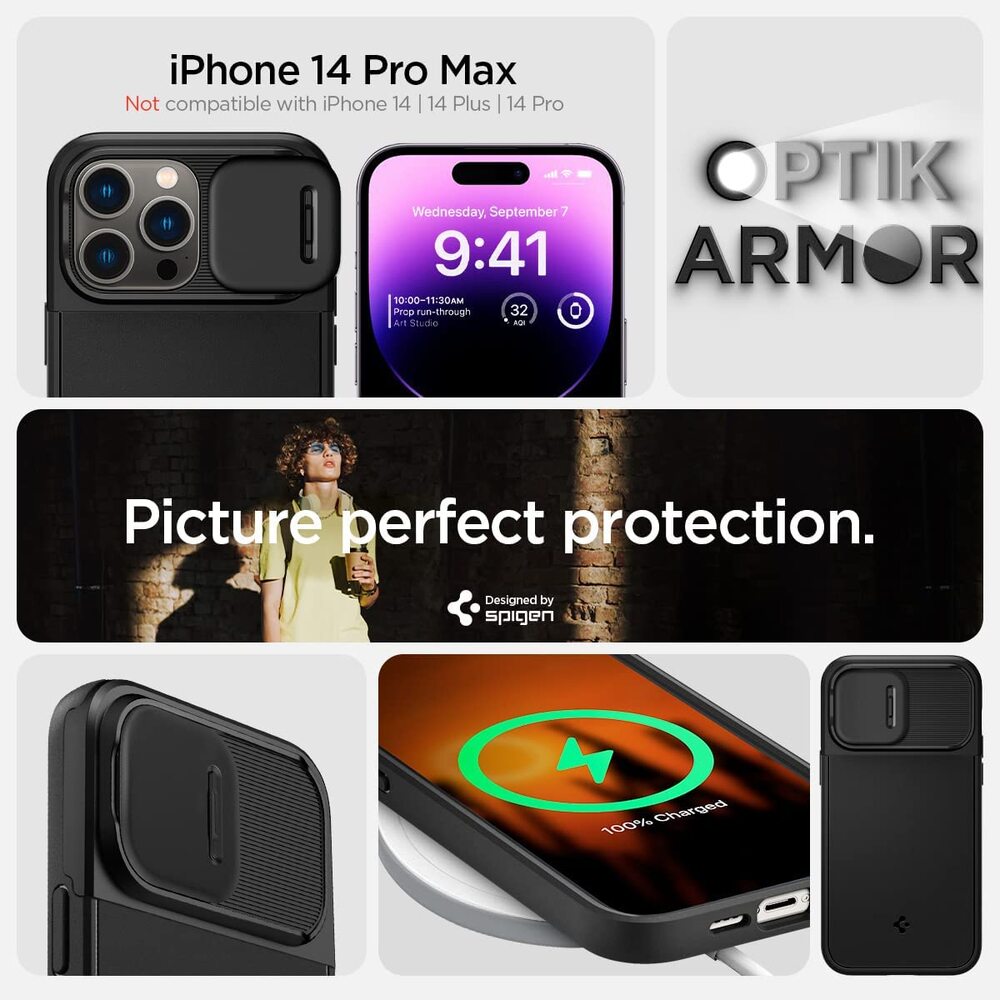 SPIGEN Optik Armor (MagFit) MagSafe Compatible Case for iPhone 14 Pro Max