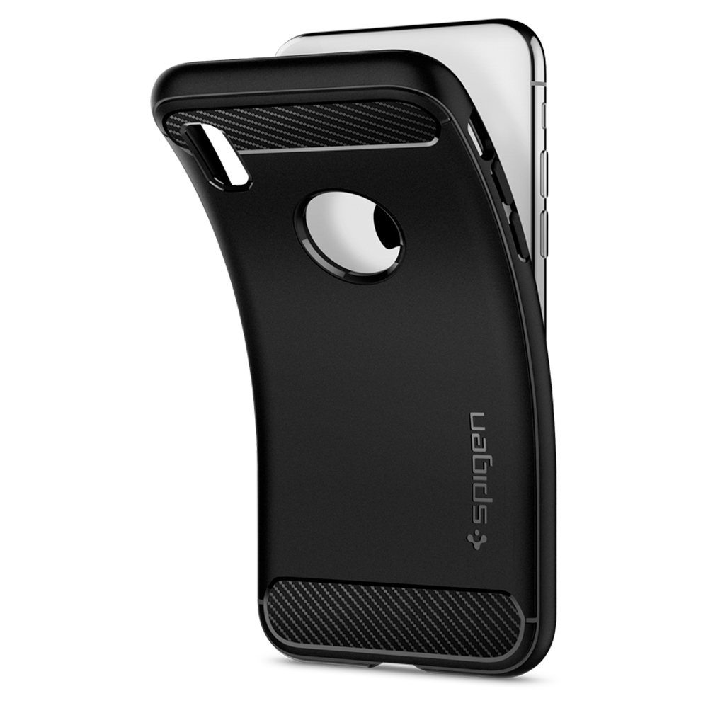iPhone X Case, Genuine SPIGEN Rugged Armor Resilient Ultra Soft Cover
