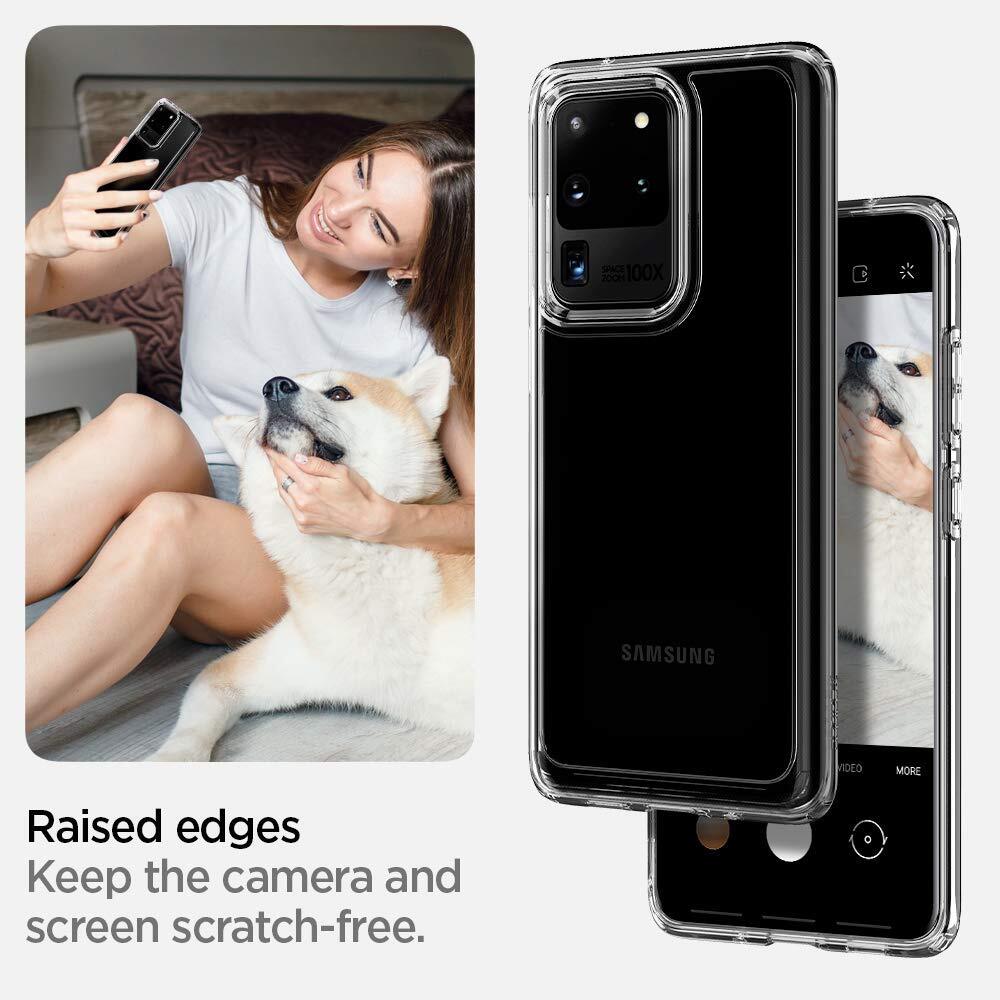 Spigen ACS00793 Ultra Hybrid Case for Samsung Galaxy S20 Transparent Hard PC Back /& Soft Silicone Bumper Mobile Phone Case Black