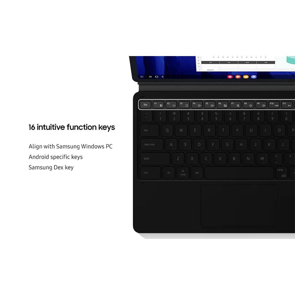 Genuine SAMSUNG Bluetooth Keyboard Cover Case for Galaxy Tab S7/ Plus
