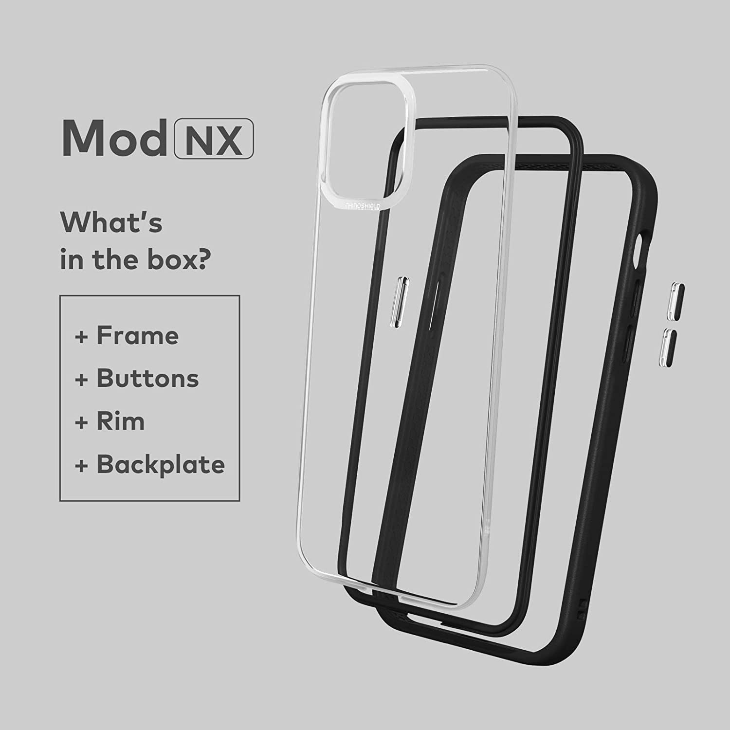 Genuine RHINOSHIELD Mod NX Tough Hard Bumper Cover for Apple iPhone 12
