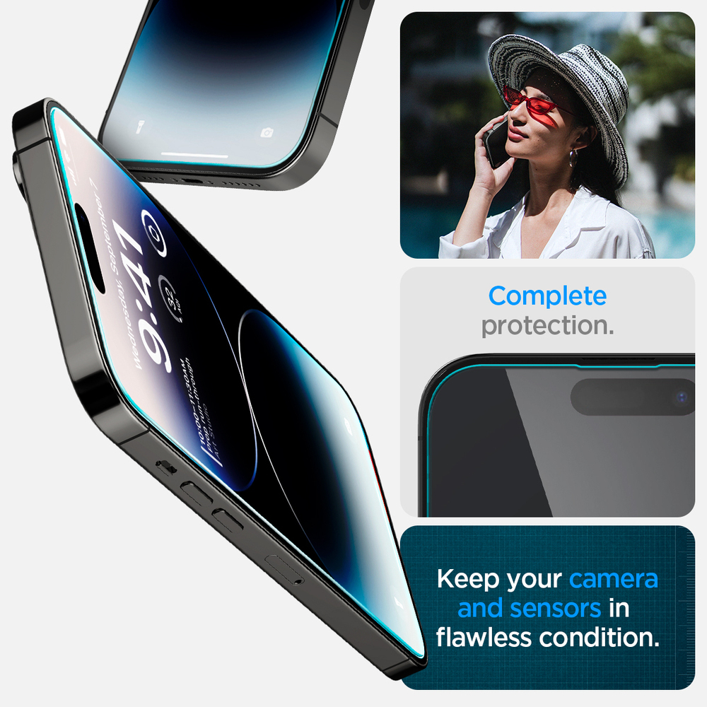 Spigen EZ Fit Optik Pro Tempered Glass Camera Lens Protector Guard for iPhone  15 Pro / 15 Pro Max / 14 Pro / 14 Pro Max (Black) - 2 Pack : :  Electronics