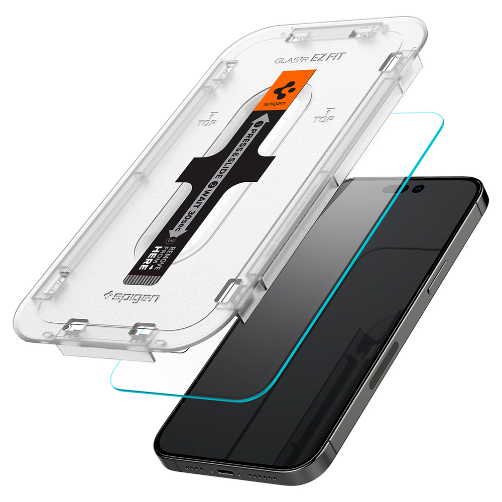 iPhone 15 Pro Spigen Glas.tR Ez Fit Tempered Glass Screen Protector - 9H -  2 Pcs.