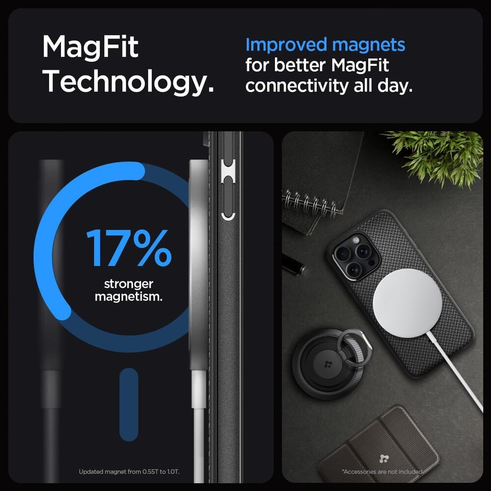 Spigen iPhone 13 Pro Mag Armor MagSafe MATTE Black Case + Tempered Glass  Spigen Glas.Tr Slim - Shop