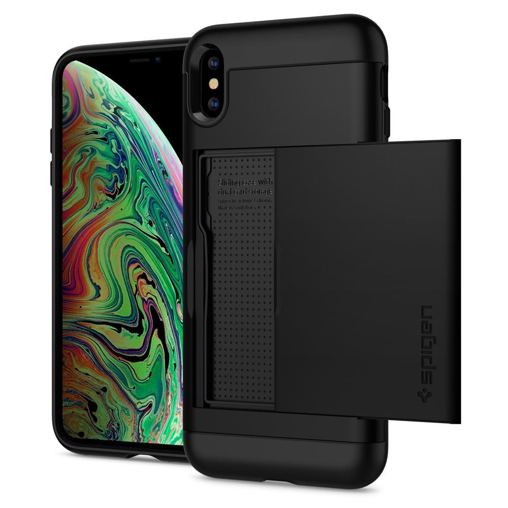 iPhone XS Max Case, Genuine SPIGEN Slim Armor CS Card
