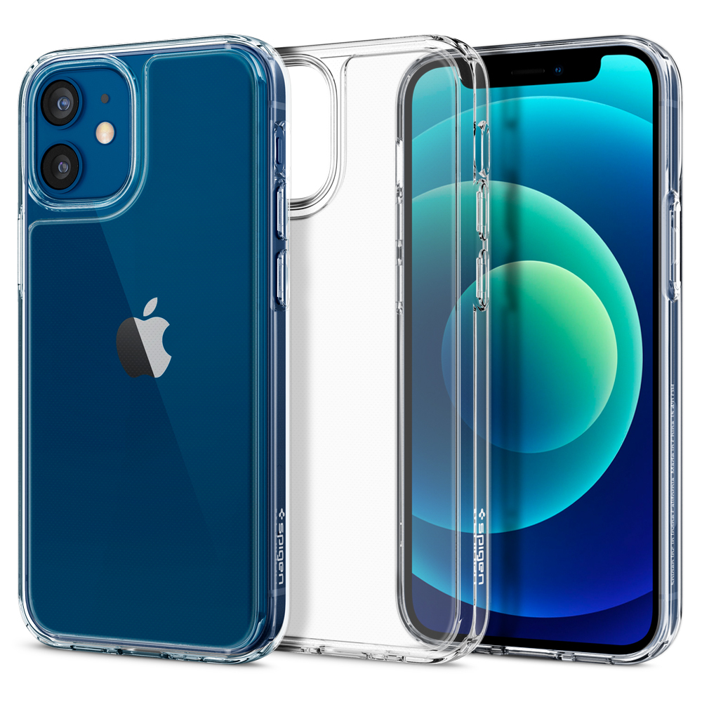 Genuine SPIGEN Quartz Hybrid Tempered Glass Back Cover for Apple iPhone