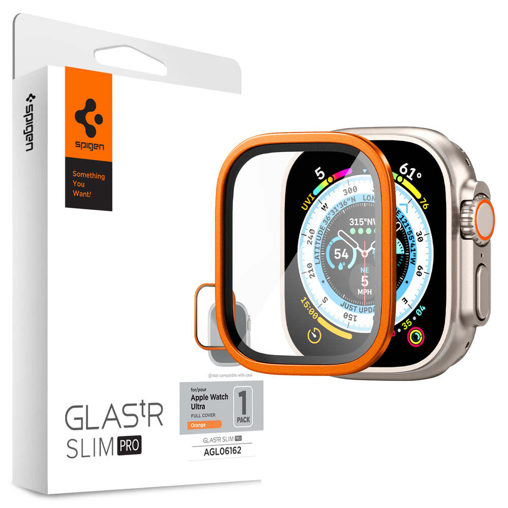 For Apple Watch Ultra 2/1 49mm Full Screen Protector SPIGEN Frame Tempered Glass - Picture 26 of 49