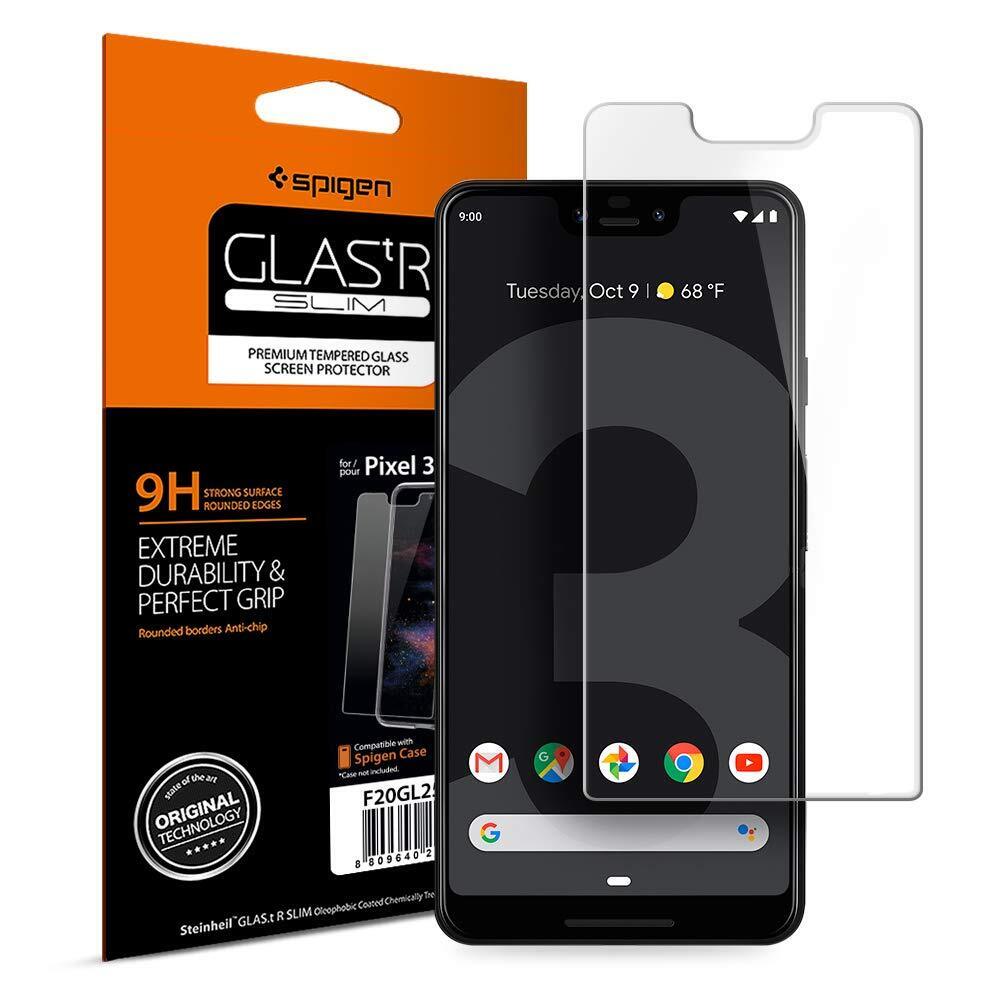 Google Pixel 3a XL Screen Protector,Genuine SPIGEN GLAStR Slim 9H