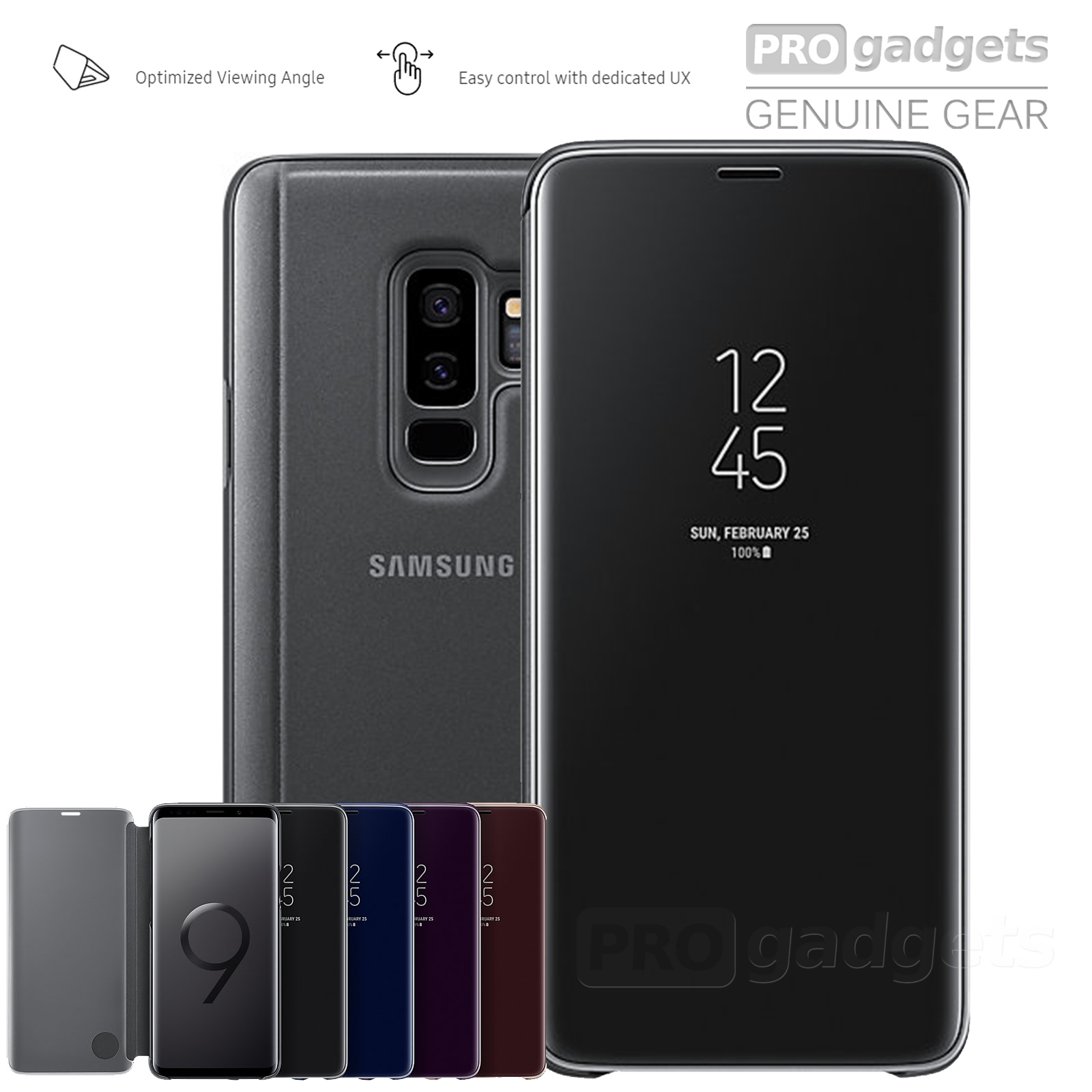 Genuine Original Galaxy S9 LED Leather Flip Case
