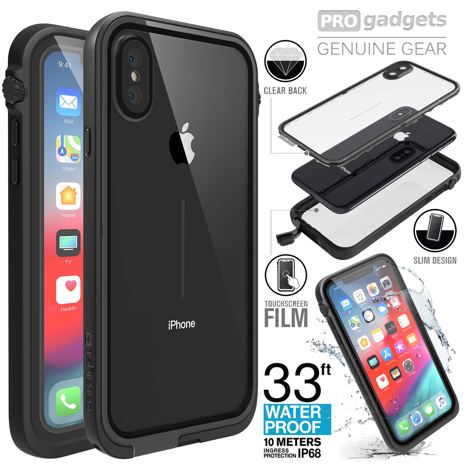 Catalyst Impact Protection Case for iPhone x / XS, Clear