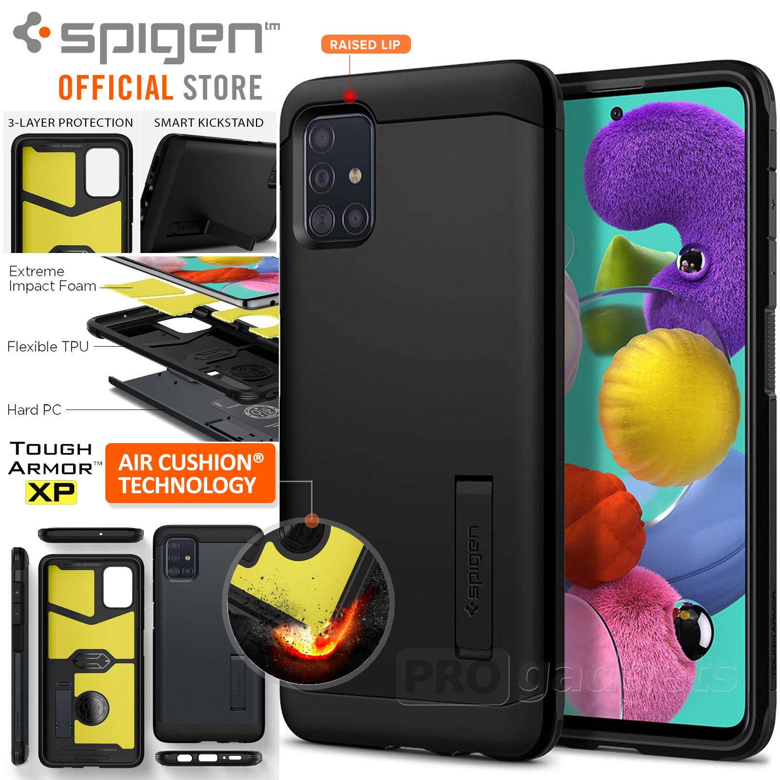 Spigen Rugged Armor Samsung Galaxy A51 Spigen Case Spigen Samsung
