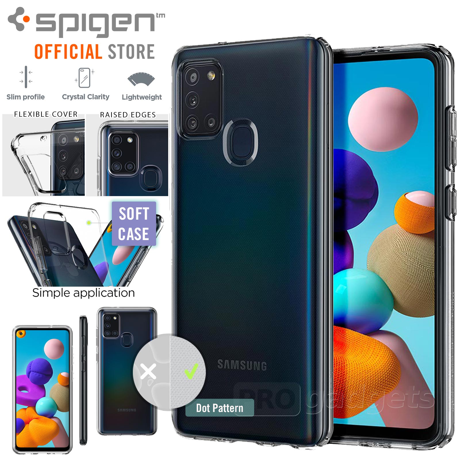 Liquid Crystal Spigen Samsung Galaxy A21s Genuine SPIGEN Liquid