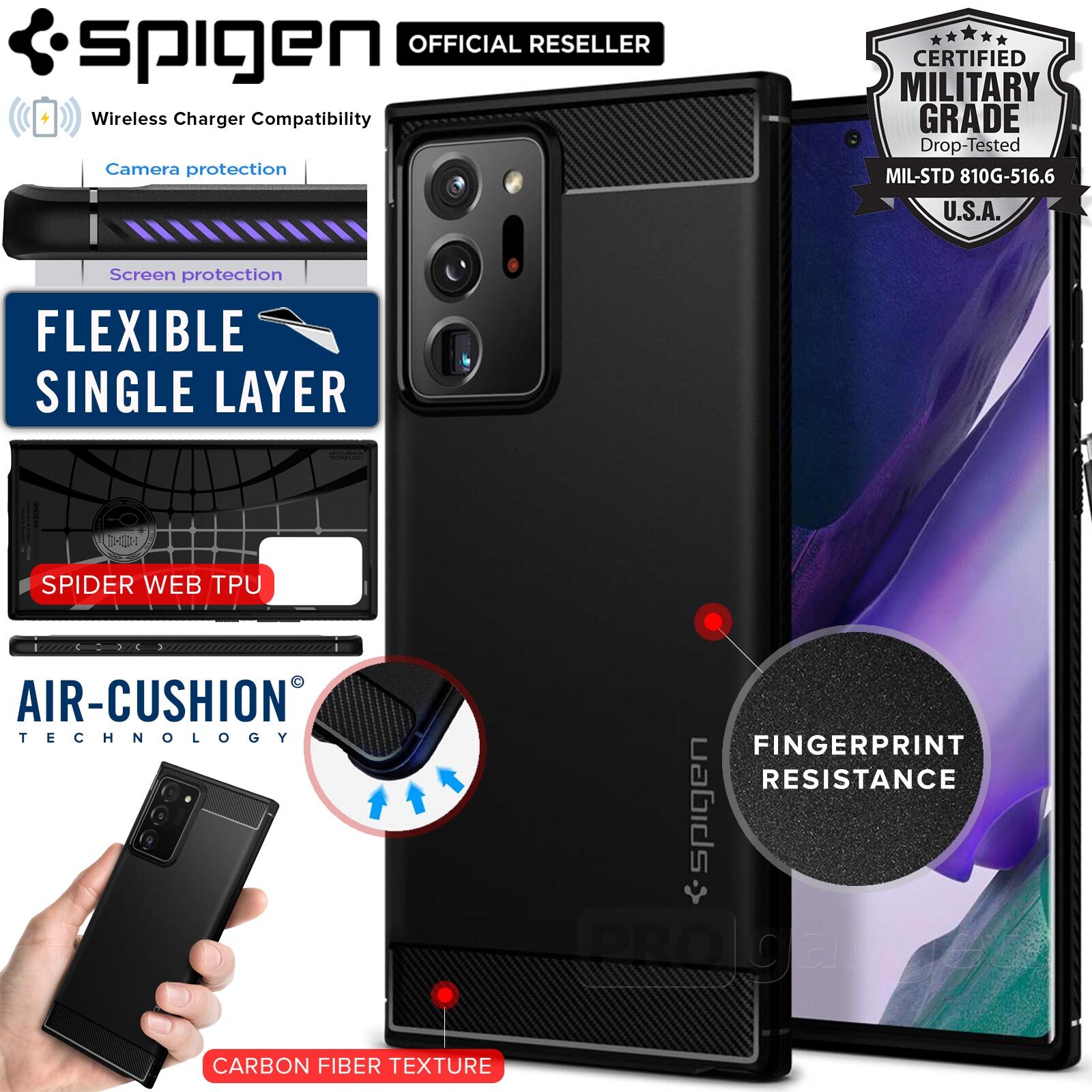 Spigen Best Rugged Note 20 Ultra Case Spigen Slim Armor CS Samsung
