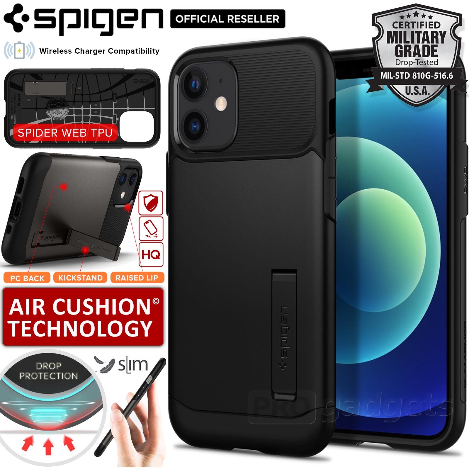 Spigen Slim Armor Designed for iPhone 12 Mini Case (2020) - Gunmetal