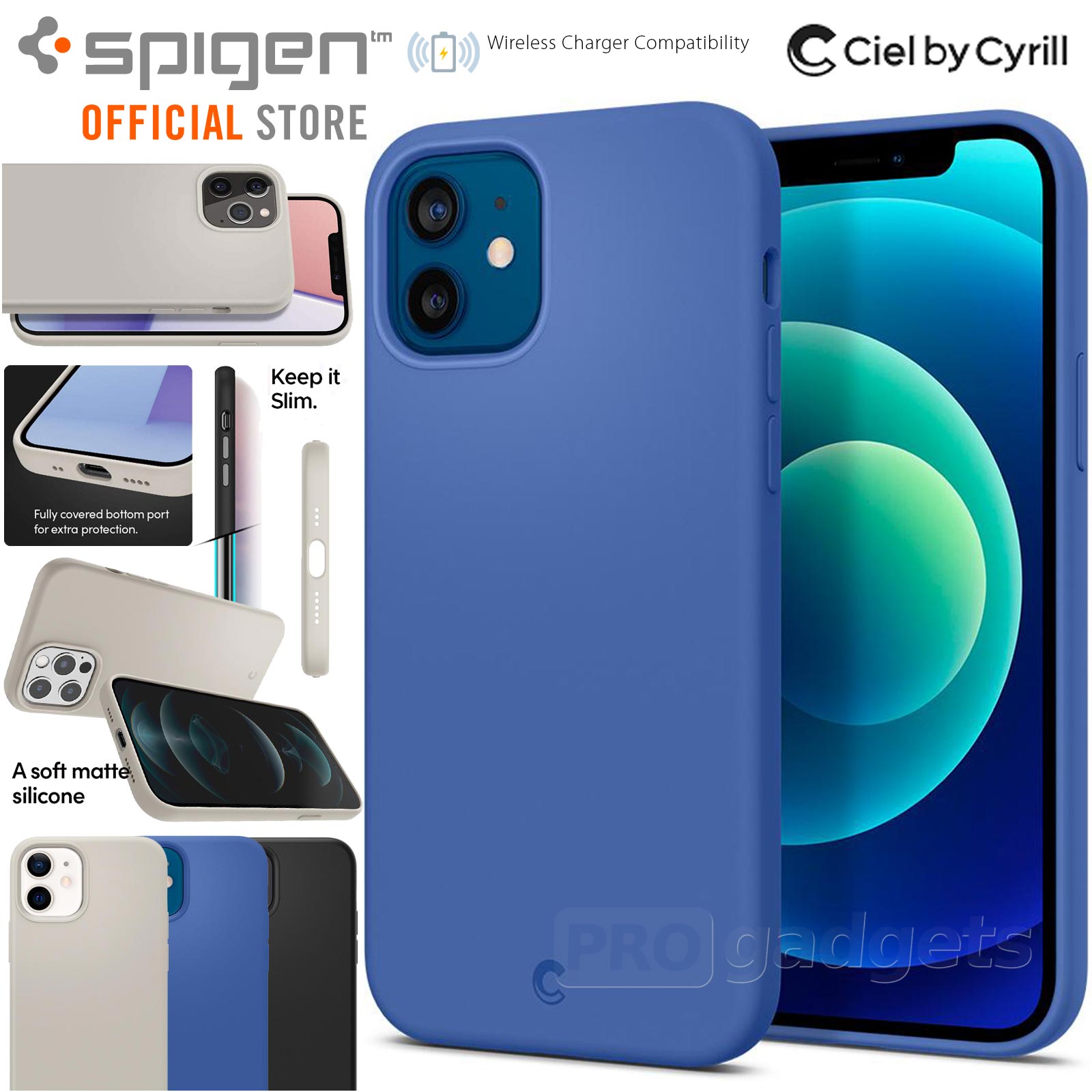 Genuine SPIGEN Ciel by CYRILL Silicone Fit Soft Rugged Slim Cover