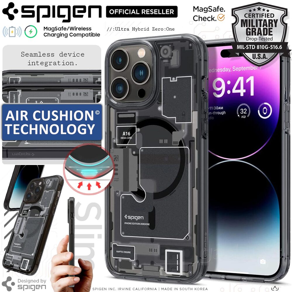 Spigen Ultra Hybrid MagFit Zero One Case Black iPhone 15 Pro Max