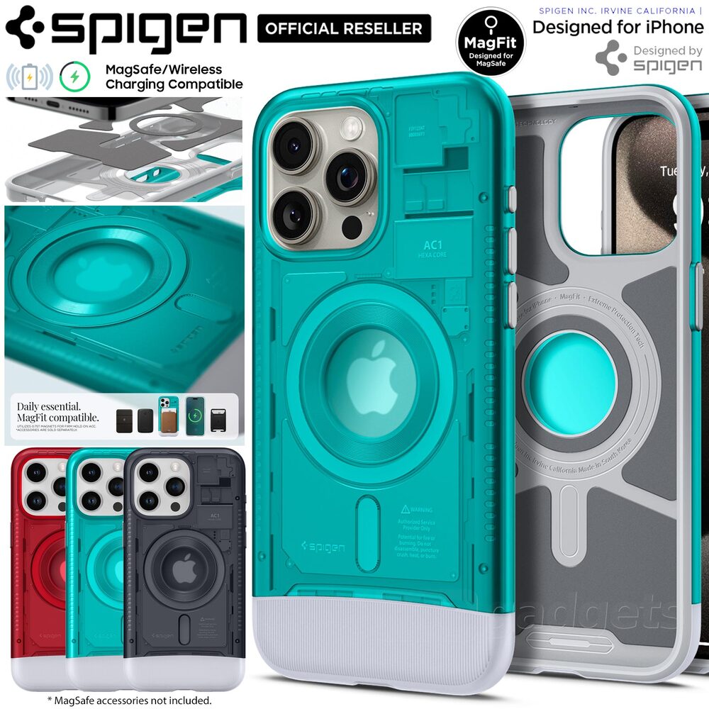 Spigen Classic C1 Magfit Capa À Prova De Choque Para IPhone 16 15 Pro 14 13 15 12 Max I.867396762
