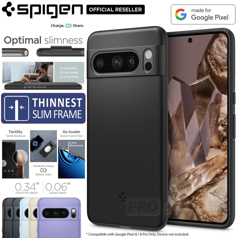 SPIGEN Google Pixel 8 Pro Case Thin Fit Mute Beige - ACS06328