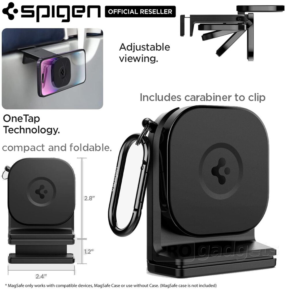  Spigen OneTap (MagFit) Away Travel Essentials and Inflight Airplane  Phone Mount Compatible with iPhone 15 Pro Max, 15 Pro, 15 Plus, 15, 14, 13,  and 12 Series : Cell Phones & Accessories