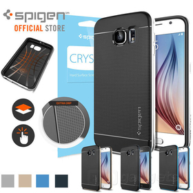 Bundle Genuine Spigen Neo Hybrid Case + Screen Protector for Samsung Galaxy S6 Unpackaged