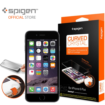Genuine Spigen Steinheil Curved Crystal Screen Protector for Apple iPhone 6 Plus -  SGP11300