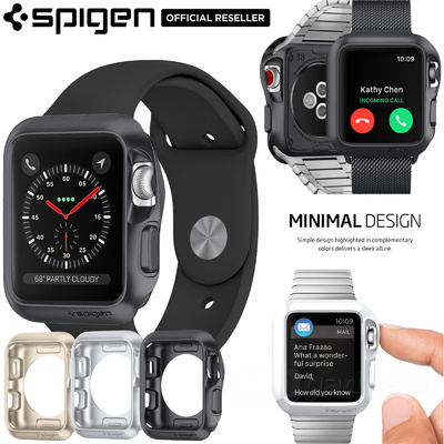 For Apple Watch Series 2 & 1 Case, Genuine SPIGEN Slim Armor Soft Cover for 38mm