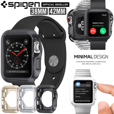 For Apple Watch Series 3/2/1 Case, Genuine SPIGEN Slim Armor Soft Cover for 42mm