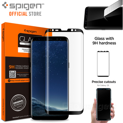 Galaxy S9 Screen Protector, Genuine Spigen GLAS.tR Curved 9H Tempered Glass
