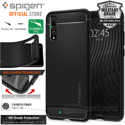 Huawei P20 Case, Genuine SPIGEN Rugged Armor Resilient Soft Cover for Huawei