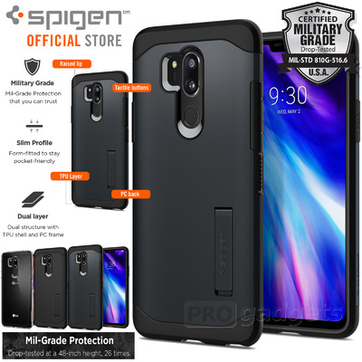 LG G7 ThinQ Case, Genuine SPIGEN Slim Armor Heavy Duty Soft Cover for LG