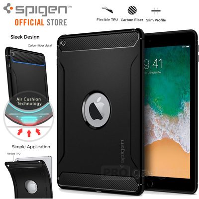 iPad 9.7 2018/2017 Case, Genuine SPIGEN Rugged Armor Ultra Soft Cover for Apple
