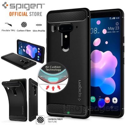 HTC U12 Plus Case, Genuine SPIGEN Rugged Armor Resilient Ultra Soft Cover