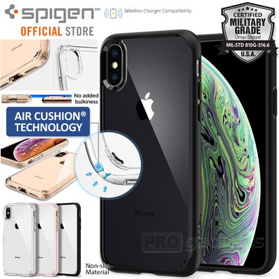 iPhone XS Case, Genuine SPIGEN Ultra Hybrid Bumper Hard Cover for Apple