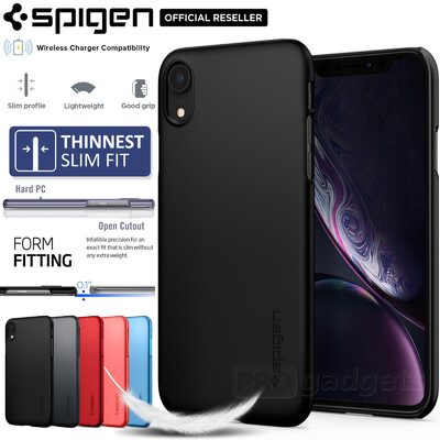 iPhone XR Case, Genuine SPIGEN Ultra Thin Fit Exact-Fit Slim Hard Cover for Apple