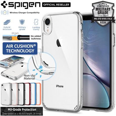 iPhone XR Case, Genuine SPIGEN Ultra Hybrid Bumper Hard Cover for Apple