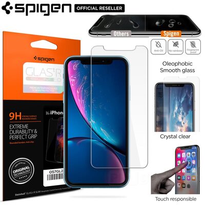 iPhone 11 / XR Glass Screen Protector, Genuine SPIGEN GLAS.tR Slim 9H Tempered Glass for Apple