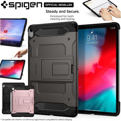 iPad Pro 12.9 2018 Case Genuine Spigen Heavy Duty Tough Armor Tech Cover Apple