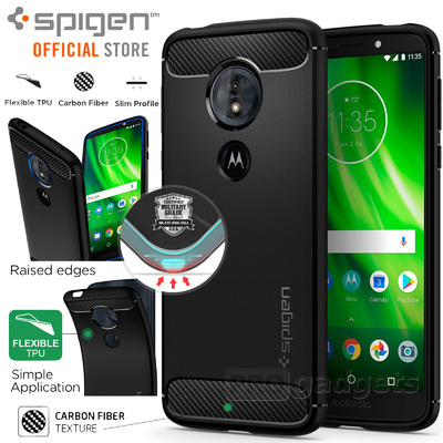 Moto G6 Play/E5 Case, Genuine SPIGEN Rugged Armor slim Soft Cover for Motorola