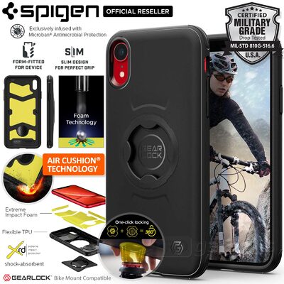 iPhone XR Case, Genuine Spigen Gearlock CF102 Tough Bike Mount Case for Gearlock Bike Mount MF100 MS100