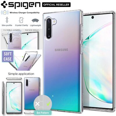 Galaxy Note 10 Case, Genuine SPIGEN Slim Liquid Crystal Soft Cover for Samsung