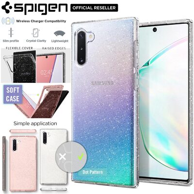 Galaxy Note 10 Case Genuine SPIGEN Liquid Crystal Glitter Soft Cover for Samsung