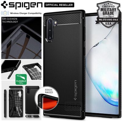 Galaxy Note 10 Case Genuine SPIGEN Rugged Armor Resilient Soft Cover for Samsung