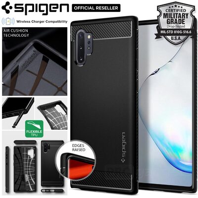 Galaxy Note 10 Plus / 10 Plus 5G Case Genuine SPIGEN Rugged Armor Resilient Soft Cover for Samsung